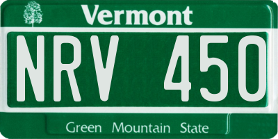 VT license plate NRV450