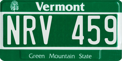 VT license plate NRV459