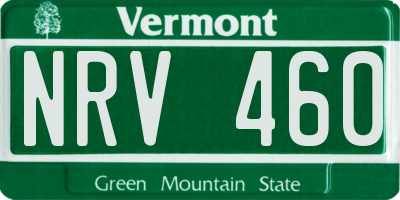 VT license plate NRV460