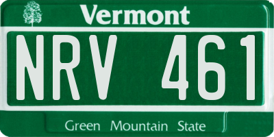 VT license plate NRV461