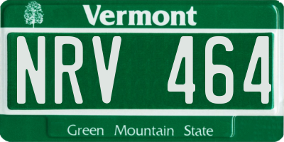 VT license plate NRV464
