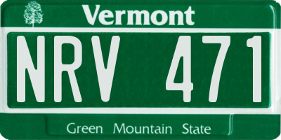 VT license plate NRV471