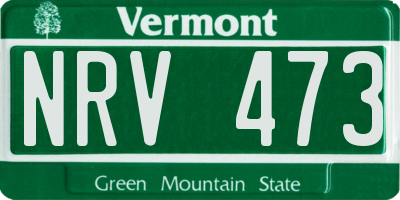 VT license plate NRV473