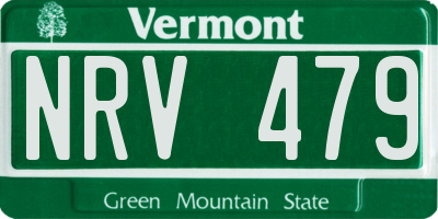 VT license plate NRV479