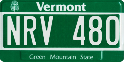 VT license plate NRV480