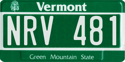 VT license plate NRV481
