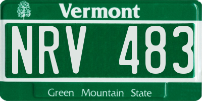 VT license plate NRV483