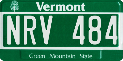 VT license plate NRV484