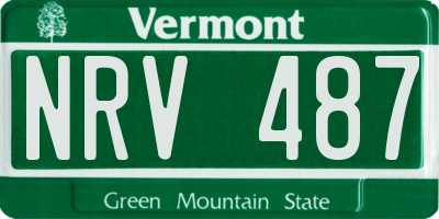 VT license plate NRV487