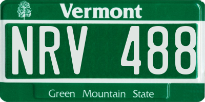 VT license plate NRV488