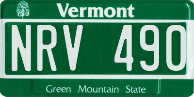 VT license plate NRV490