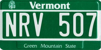 VT license plate NRV507