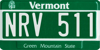 VT license plate NRV511