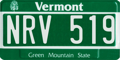 VT license plate NRV519