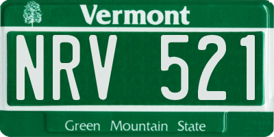 VT license plate NRV521