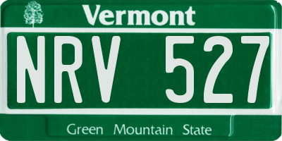 VT license plate NRV527