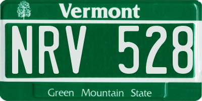 VT license plate NRV528