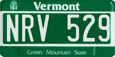 VT license plate NRV529