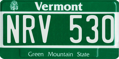 VT license plate NRV530