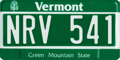 VT license plate NRV541