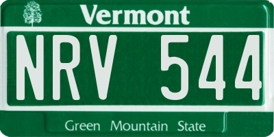 VT license plate NRV544