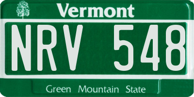 VT license plate NRV548