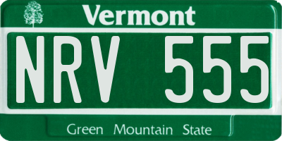 VT license plate NRV555