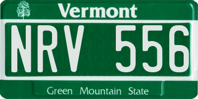 VT license plate NRV556