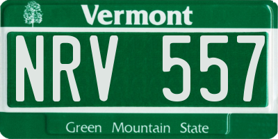 VT license plate NRV557