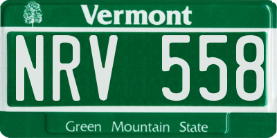 VT license plate NRV558
