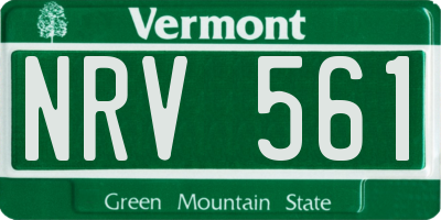VT license plate NRV561
