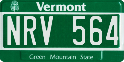 VT license plate NRV564