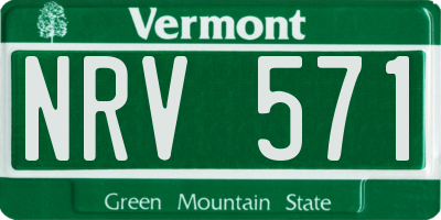 VT license plate NRV571