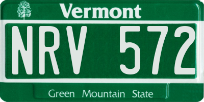 VT license plate NRV572