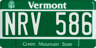 VT license plate NRV586
