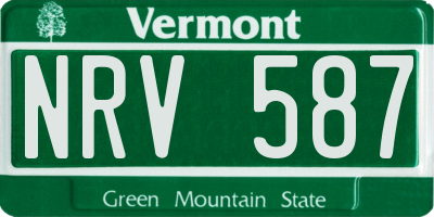 VT license plate NRV587