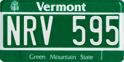 VT license plate NRV595