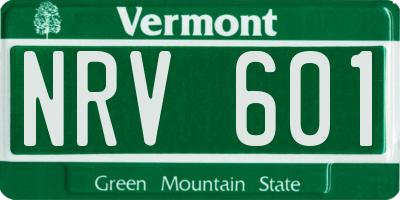 VT license plate NRV601