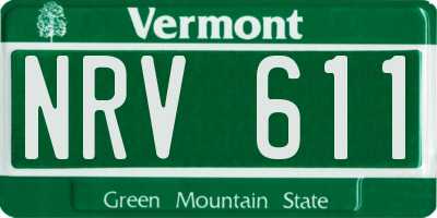 VT license plate NRV611