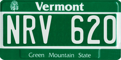 VT license plate NRV620