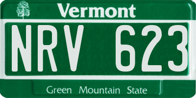 VT license plate NRV623