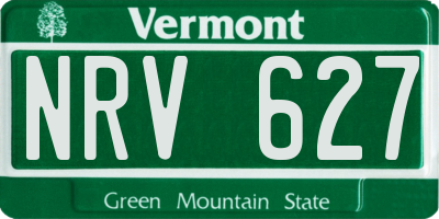 VT license plate NRV627