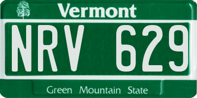 VT license plate NRV629