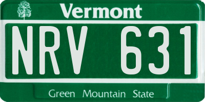 VT license plate NRV631