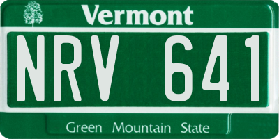 VT license plate NRV641