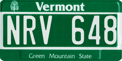 VT license plate NRV648