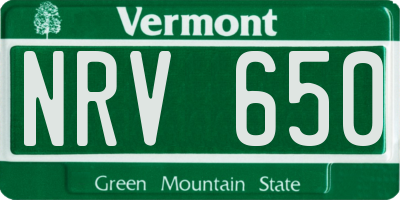 VT license plate NRV650