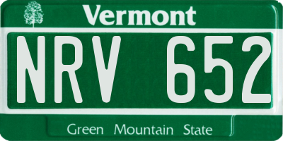 VT license plate NRV652