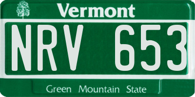 VT license plate NRV653