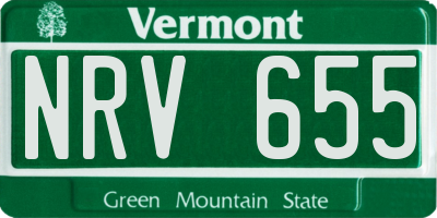 VT license plate NRV655